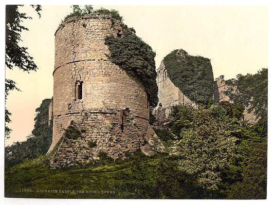 A picture of Castle, the round tower, Goodrich, England