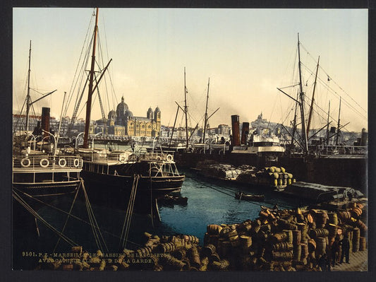 A picture of Cathedral and Notre Dame de la Garde, Marseilles, France