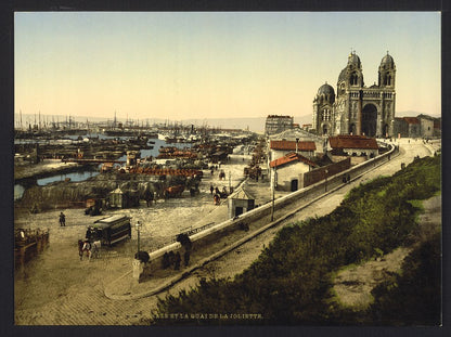 A picture of Cathedral and Quay de la Joliette, Marseilles, France