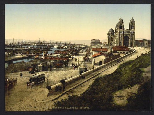 A picture of Cathedral and Quay de la Joliette, Marseilles, France