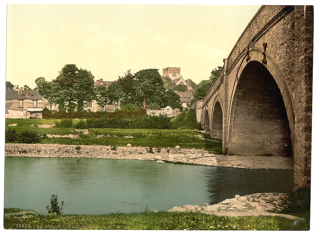 A picture of Cathedral, from the river, St. Asaph, Wales