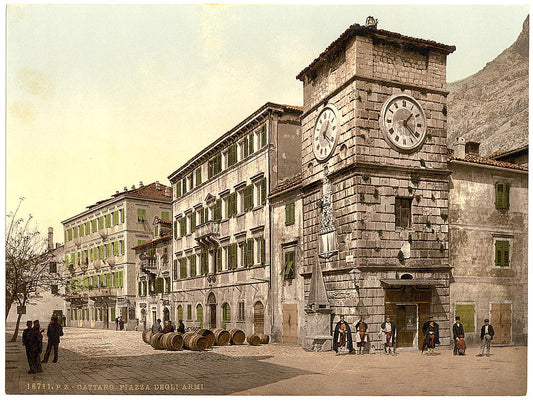 A picture of Cattaro, Army Square, Dalmatia, Austro-Hungary