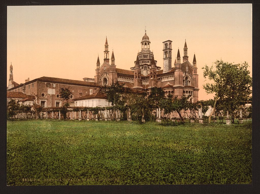 A picture of Certosa di Pavia, the back, Milan, Italy