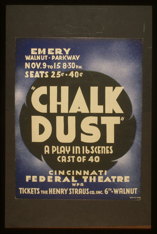 A picture of "Chalk dust" a play in 16 scenes, cast of 40