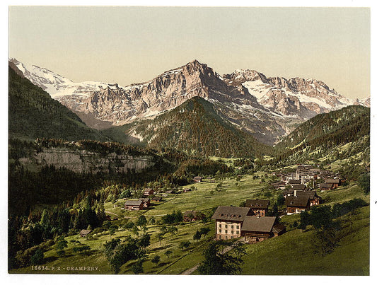 A picture of Champéry, general view, Valais, Alps of, Switzerland