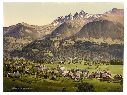 A picture of Champéry, general view, Valais, Alps of, Switzerland