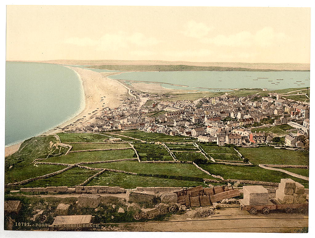 A picture of Chesil Beach, Portland, England