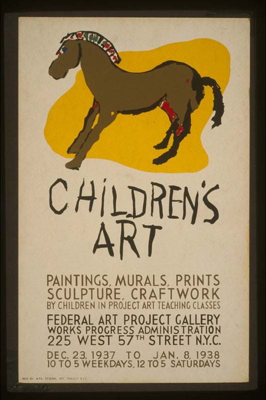 A picture of Children's art Paintings, murals, prints, sculpture, craftwork by children in Project art teaching classes.