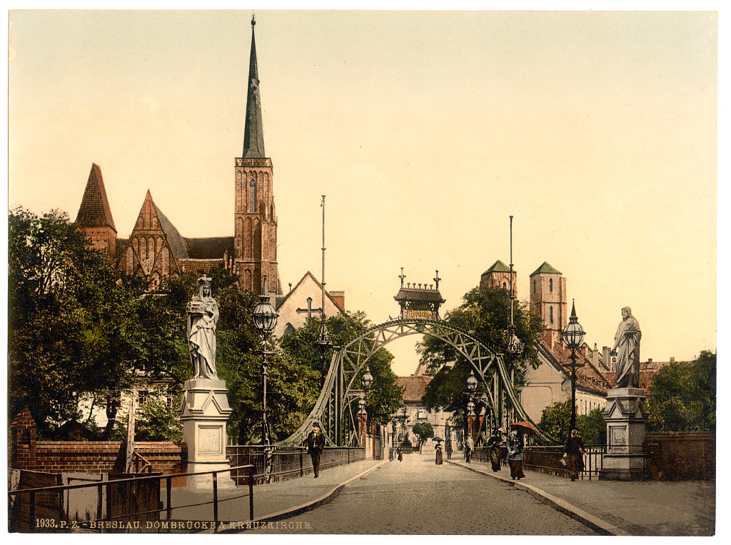 A picture of Church Bridge, Breslau, Silesia, Germany (i.e., Wrocław, Poland)