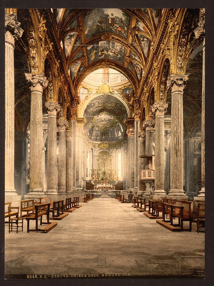 A picture of Church of the Annunciation, interior, Genoa, Italy