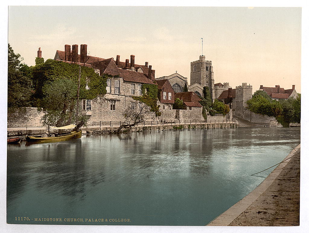 A picture of Church, palace and college, Maidstone, England