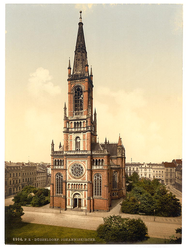 A picture of Church St. Jean, Dusseldorf, the Rhine, Germany