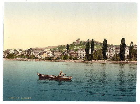 A picture of Clarens, general view, from the Lake, Geneva Lake, Switzerland
