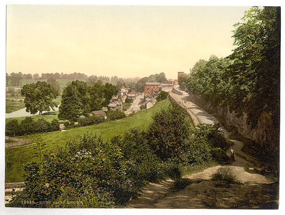 A picture of Cliff and town, Ross-on-Wye, England