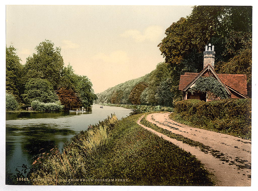 A picture of Cliveden from below Cookham Ferry, England