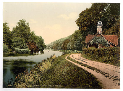 A picture of Cliveden from below Cookham Ferry, England