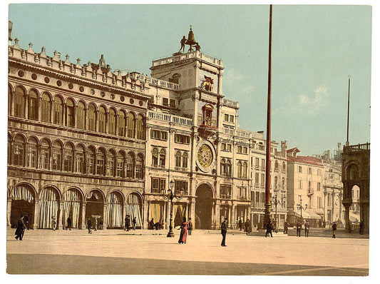 A picture of Clock tower (torre dell'Orologio), Piazzetta di San Marco, Venice, Italy