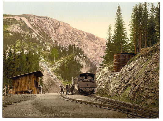 A picture of Cog railroad up the Schneeberg, Lower Austria, Austro-Hungary