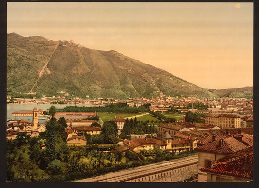 A picture of Como, from the railway, Lake Como, Italy