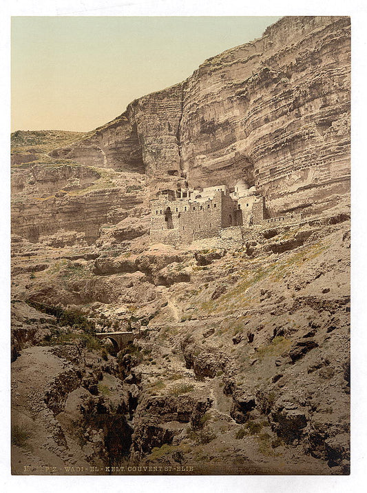 A picture of Convent of Elijah and Brook of Kerith, Wady-el-Keit, Holy Land