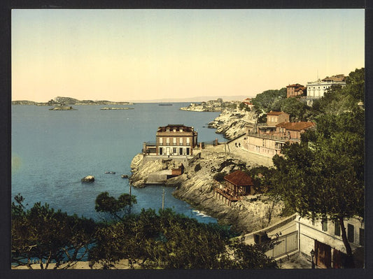 A picture of Corniche Road, from the Roubion Restaurant, Marseilles, France