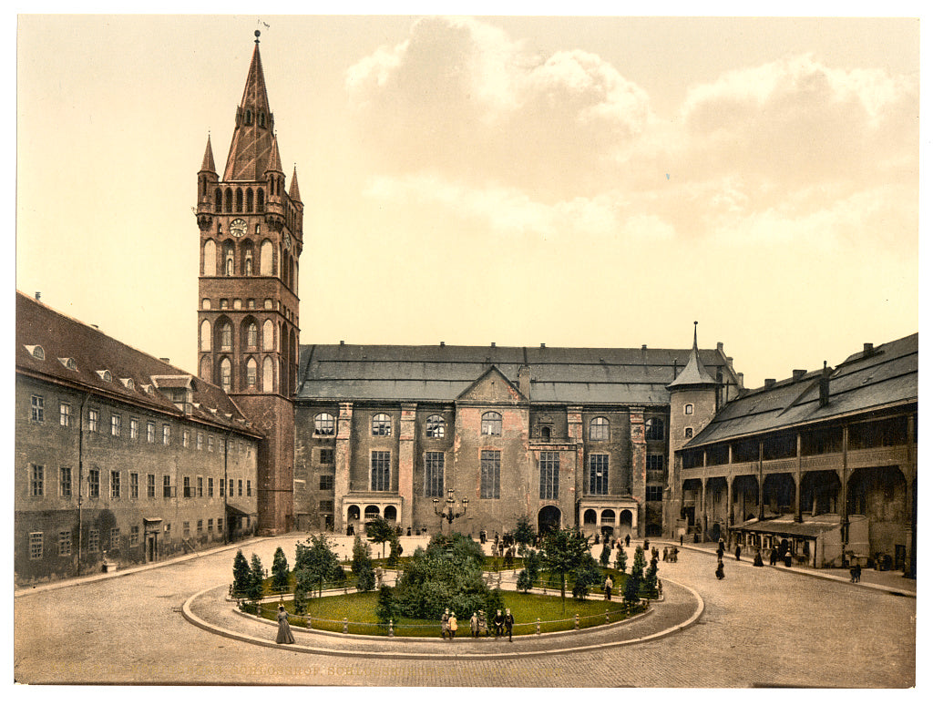 A picture of Court and church of the castle and the criminal tribunal, Konigsberg, East Prussia, Germany (i.e., Kaliningrad, Kaliningradskai︠a︡ oblastʹ, Russia)