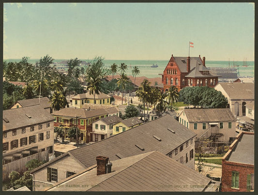 A picture of Custom House and harbor, Key West