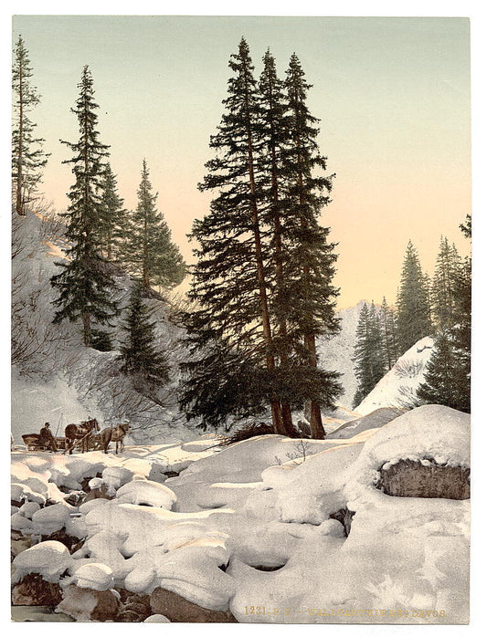 A picture of Davos, in winter, Grisons, Switzerland