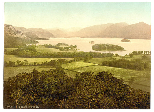 A picture of Derwentwater, from Castle Hill, Lake District, England