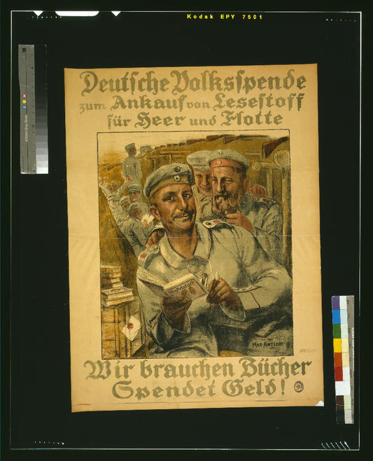 A picture of Deutsche Volksspende zum Ankauf von Lesestoff für Heer und Flotte