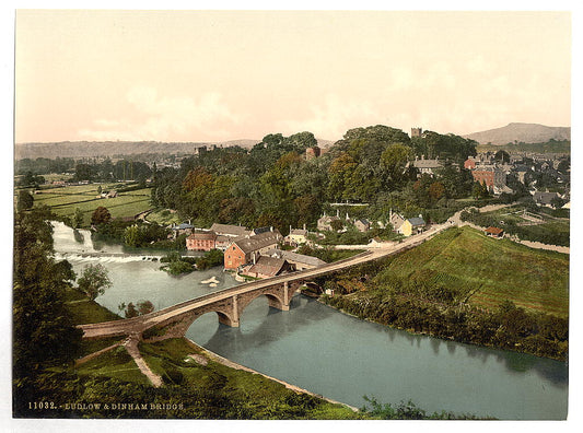 A picture of Dinham Bridge and Ludlow, England