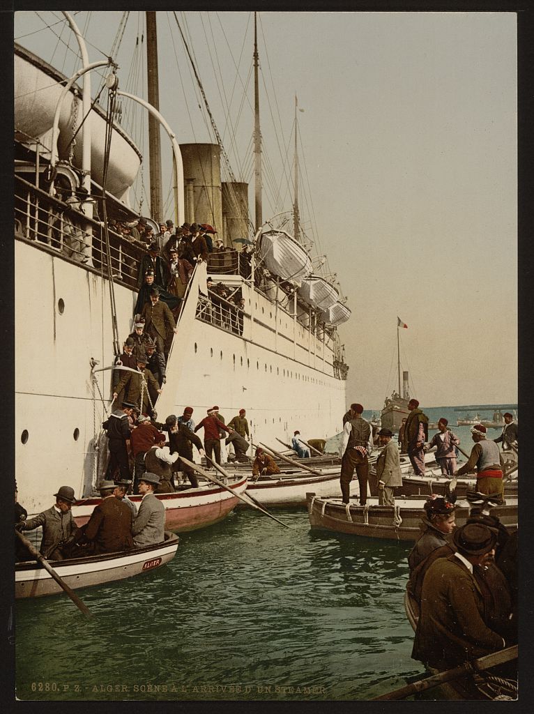 A picture of Disembarking from a ship, Algiers, Algeria