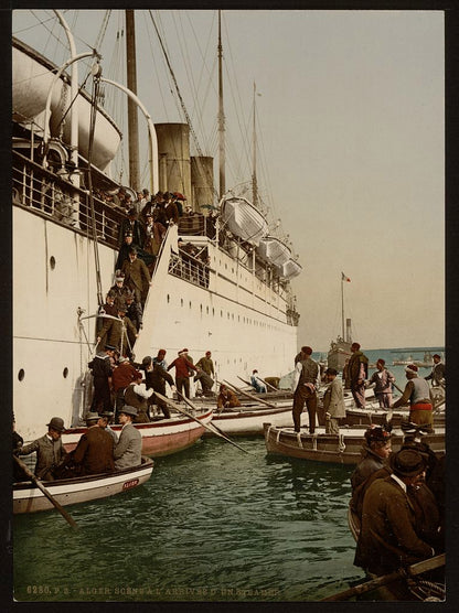 A picture of Disembarking from a ship, Algiers, Algeria