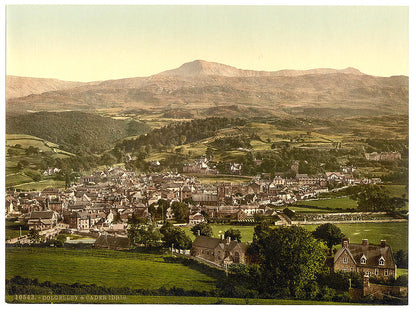 A picture of Dolgelly and Cader Idris (i.e. Dolgellau and Cadair Idris), Wales