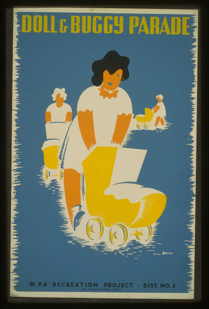 A picture of Doll & buggy parade--W.P.A recreation project, Dist. No. 2