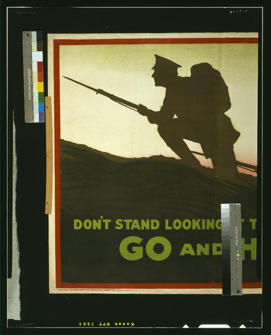 A picture of Don't stand looking at this, go and help!