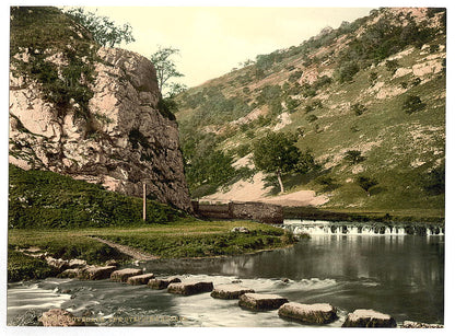 A picture of Dovedale, stepping stones, Derbyshire, England