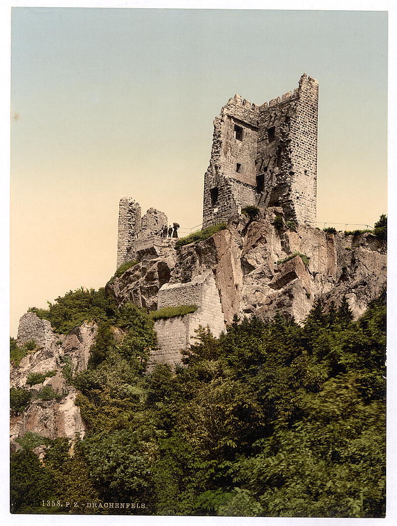 A picture of Drachenfels ruins, the Rhine, Germany