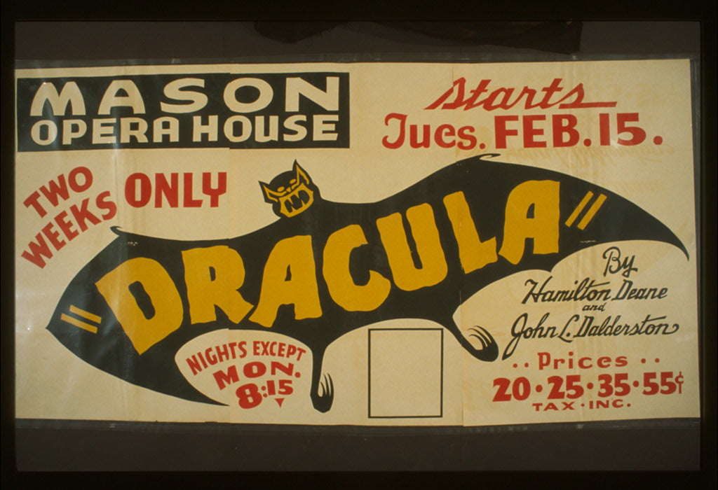 A picture of "Dracula" by Hamilton Deane and John L. Dalderston i.e. Balderston Two weeks only.