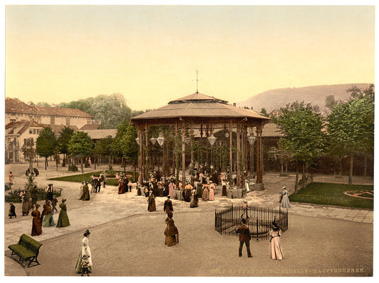 A picture of Drinking fountain, Pyrmont (i.e., Bad Pyrmont), Germany