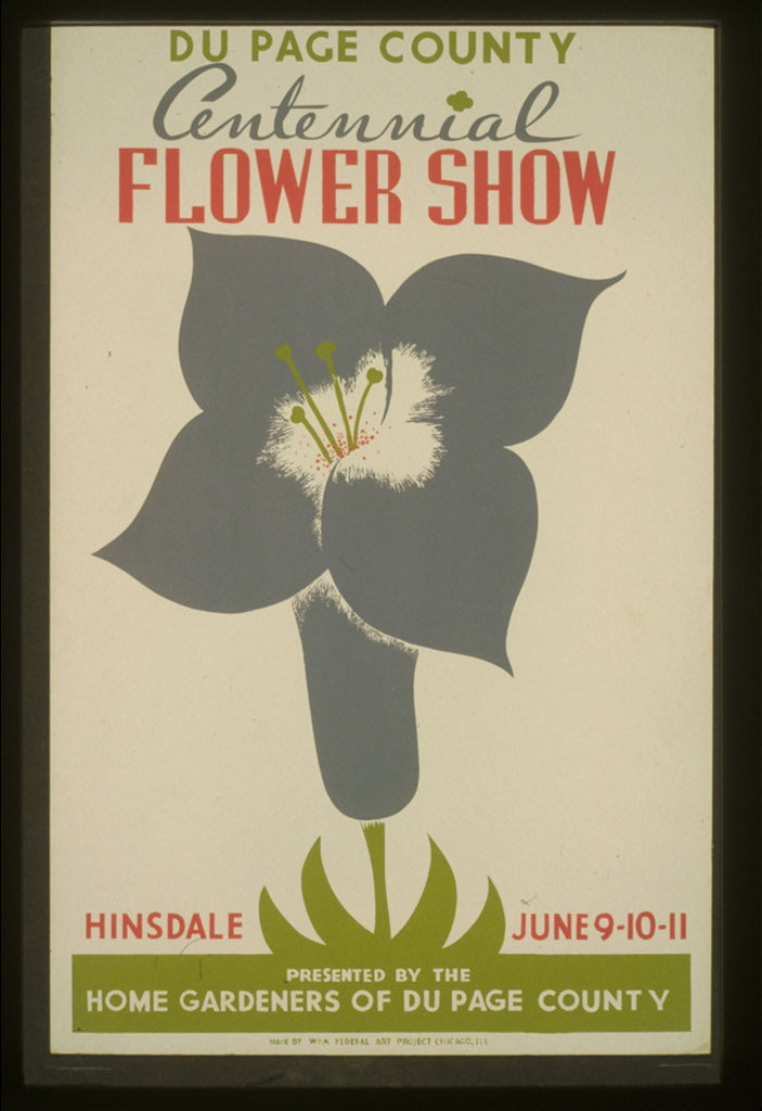 A picture of Du Page County centennial flower show