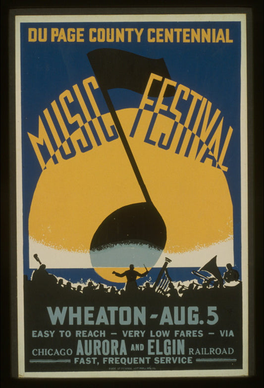 A picture of Du Page County centennial music festival, Wheaton - Aug. 5