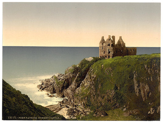 A picture of Dunsky Castle, Pitlochrie (i.e. Portpatrick), Scotland