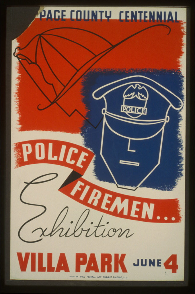 A picture of DuPage County centennial--Police, firemen...exhibition