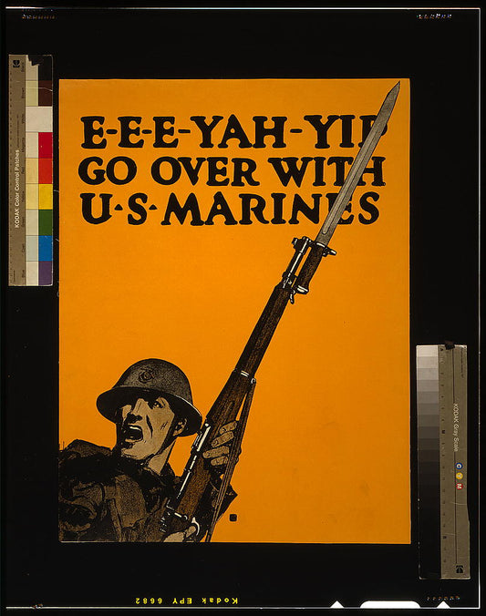 A picture of E-e-e-yah-yip Go over with U.S. Marines.