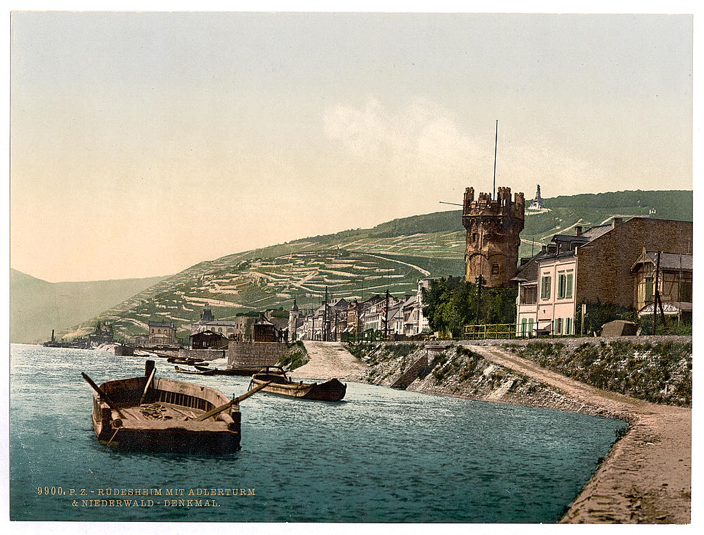 A picture of Eagle Tower and Niederwald, Rudesheim, the Rhine, Germany