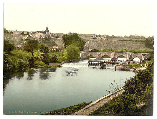 A picture of East Farleigh Lock, near Maidstone, England