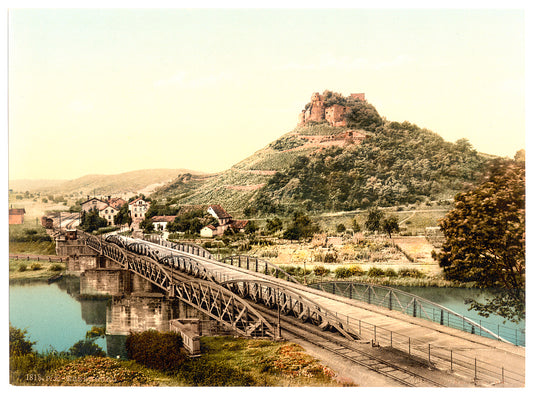 A picture of Ebernburg (i.e., Bad Münster am Stein-Ebernburg) Nahethal, Rhenish Prussia, Germany