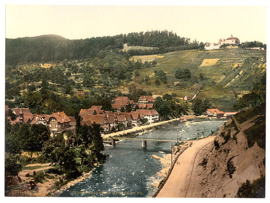 A picture of Eberstein Castle and the Murg, Baden-Baden, Baden, Germany