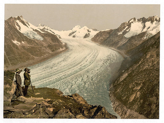 A picture of Eggishorn, Grand Aletsch Glacier, with Jungfrau, Monch and Eiger, Valais, Alps of, Switzerland